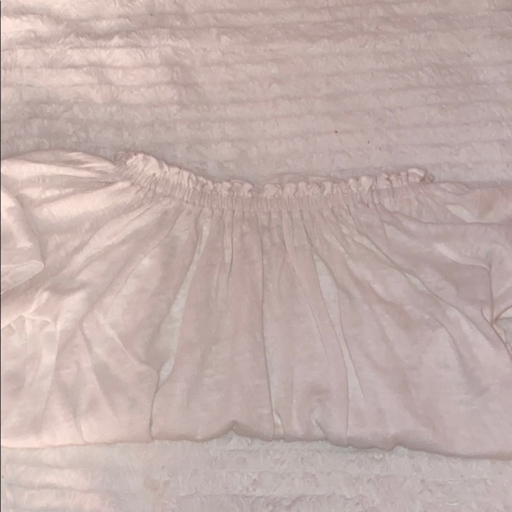 No Shoulder White Top